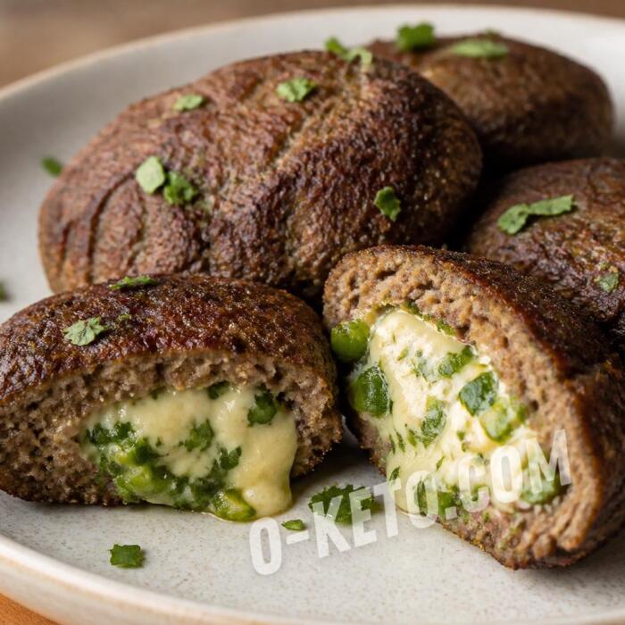 Рубленые котлеты из куриной печени с начинкой