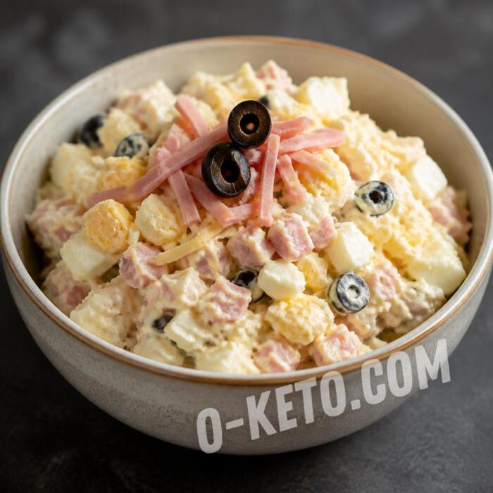 Salad with Olives and Ham