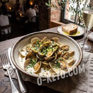 Sote de vongole cu prosecco
