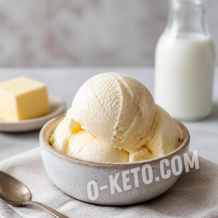 Înghețată keto din lapte cu vanilie Înghețată keto din lapte cu vanilie