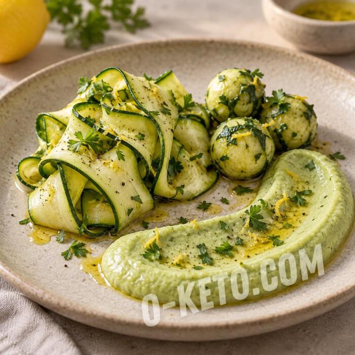 Dovlecei sous-vide în trei texturi Dovlecei sous-vide în trei texturi