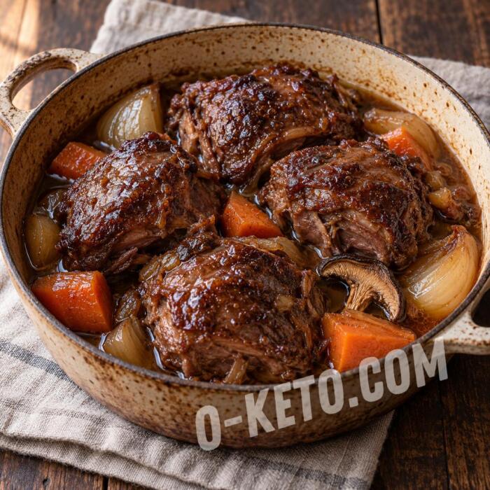 Телячьи щёчки, томлённые с луком и морковью Телячьи щёчки, томлённые с луком и морковью