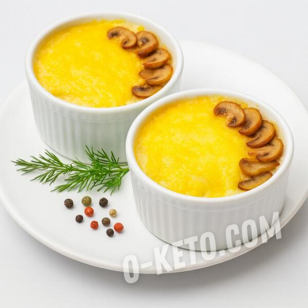 Рецепты на кето: Жульен с козьим сыром Рецепты на кето: Жульен с козьим сыром