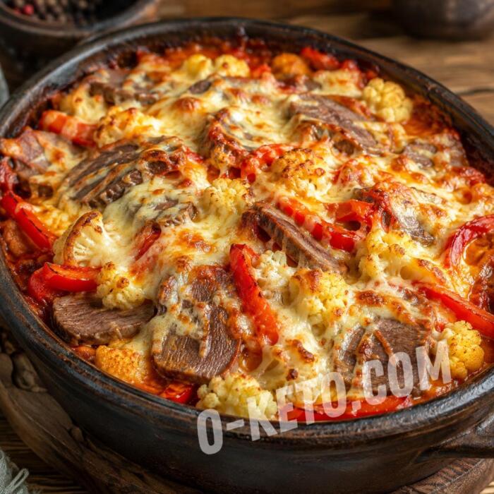 Запеканка из языка с овощами и сыром Запеканка из языка с овощами и сыром