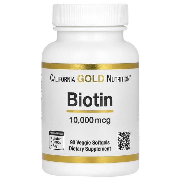 California Gold Nutrition, Biotin, 10,000 mcg, 90 Softgels California Gold Nutrition, Biotin, 10,000 mcg, 90 Softgels