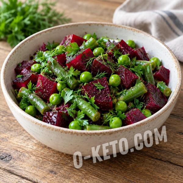 Rețete keto: Garnitură de sfeclă, mazăre verde și fasole verde Rețete keto: Garnitură de sfeclă, mazăre verde și fasole verde