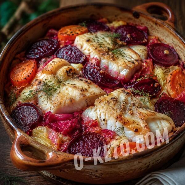 Keto recipes: Fish and Beetroot Casserole