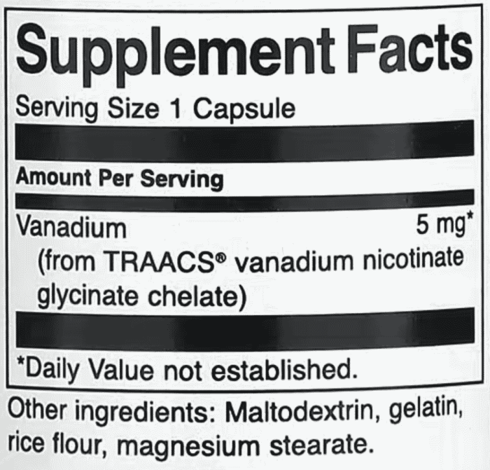Swanson,-Albion-Vanadium,-5-mg,-60-Capsules Swanson,-Albion-Vanadium,-5-mg,-60-Capsules