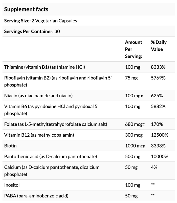 Life-Extension,-BioActive-Complete-B-Complex,-60-Vegetarian-Capsules- Life-Extension,-BioActive-Complete-B-Complex,-60-Vegetarian-Capsules-