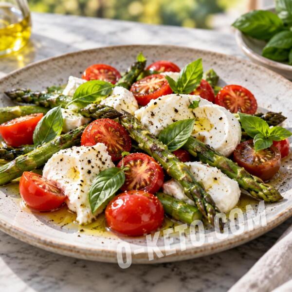 Keto recipes: Bernese Buffalo Mozzarella and Asparagus Salad