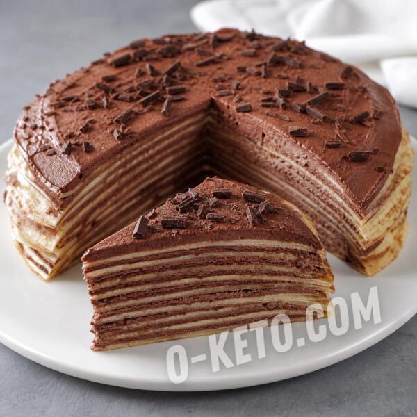 Keto recipes: Keto Crepe Cake with Chocolate Cream