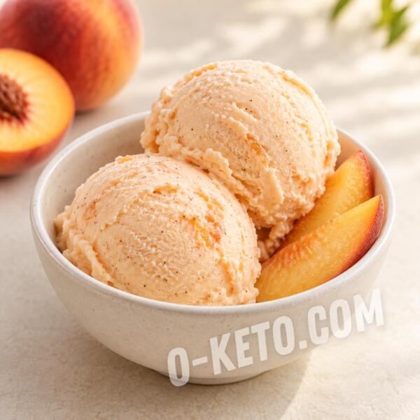 Keto recipes: Peach Yogurt Ice Cream