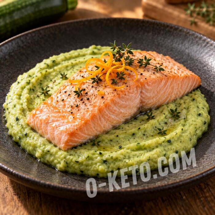 Zucchini Purée with Ghee and Steamed Salmon Zucchini Purée with Ghee and Steamed Salmon
