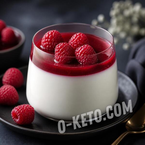 Keto recipes: Panna Cotta with Raspberry Sauce