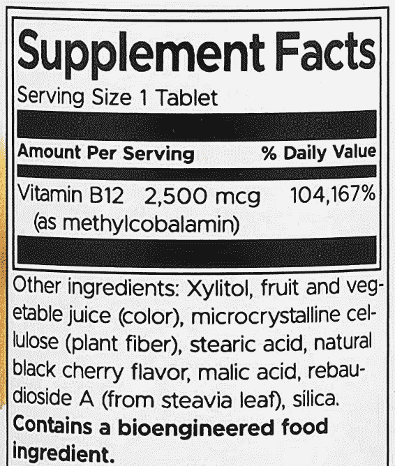 Swanson,-Vitamin-B12,-(Methylcobalamin),-Natural-Black-Cherry,-2,500-mcg,-60-Tablets-