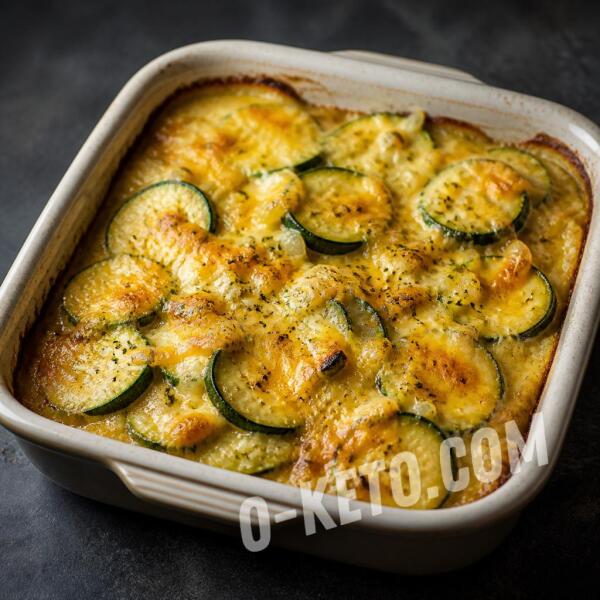 Keto recipes: Courgette Casserole with Processed Cheese