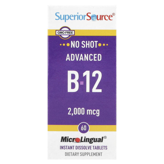 Superior Source, Advanced B-12, 2,000 mcg, 60 MicroLingual® Instant Dissolve Tablets Superior Source, Advanced B-12, 2,000 mcg, 60 MicroLingual® Instant Dissolve Tablets