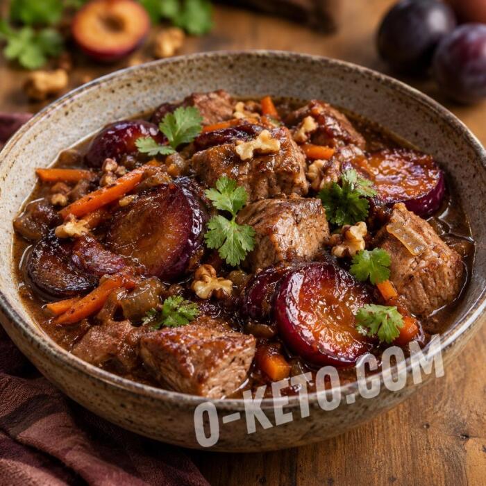 Pork Stewed with Plums