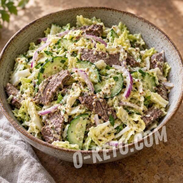 Keto recipes: Beef Salad with Napa Cabbage