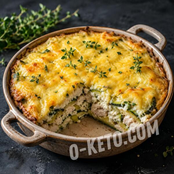 Рецепты на кето: Творожно-кабачковая запеканка с курицей Рецепты на кето: Творожно-кабачковая запеканка с курицей