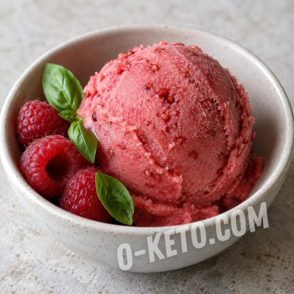 Keto recipes: Raspberry Basil Sorbet Keto recipes: Raspberry Basil Sorbet