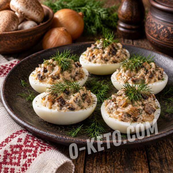 Keto recipes: Deviled Eggs with Mushrooms