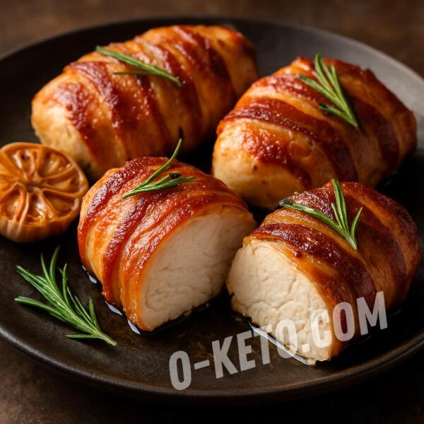 Рецепты на кето: Курица в беконе с розмарином