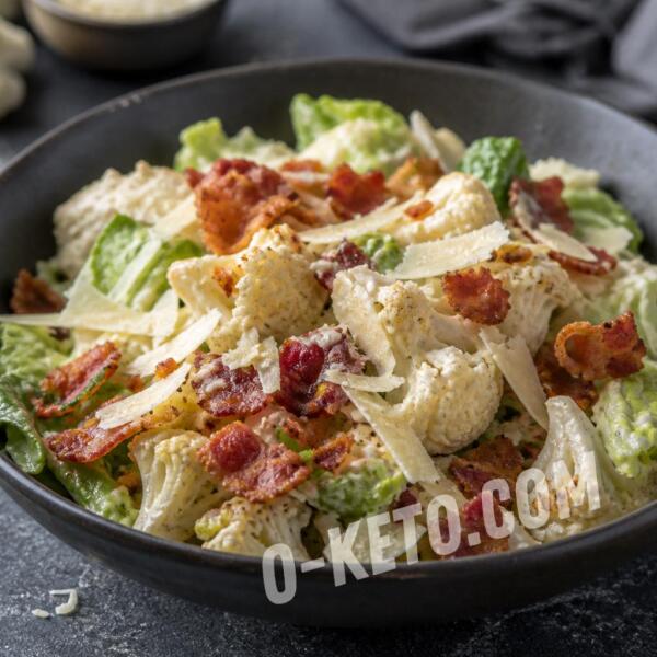 Rețete keto: Salată de conopidă cu bacon Rețete keto: Salată de conopidă cu bacon