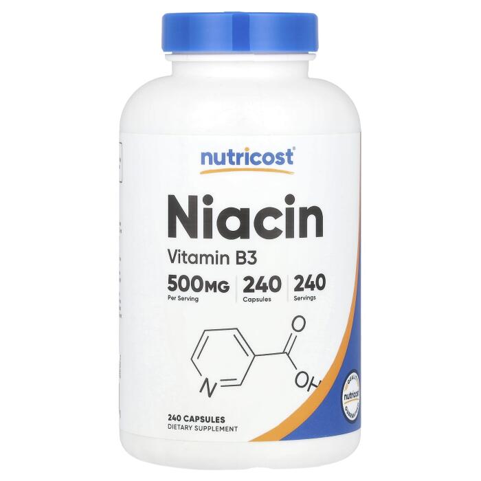 Nutricost, Niacin, 500 mg, 240 Capsules Nutricost, Niacin, 500 mg, 240 Capsules