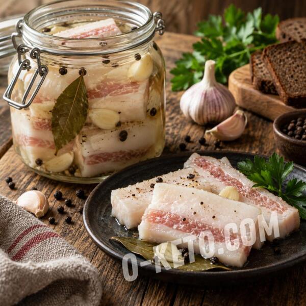 Keto recipes: Salted Pork Lard in Brine Keto recipes: Salted Pork Lard in Brine