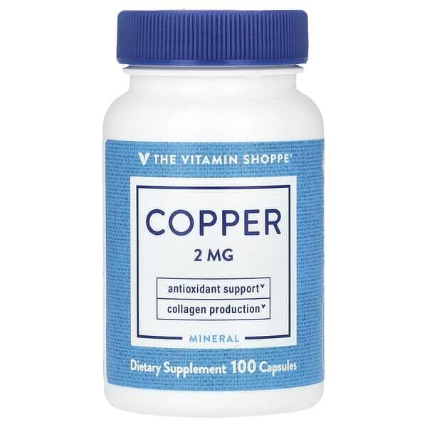 The Vitamin Shoppe, Copper, 2 mg, 100 Capsules The Vitamin Shoppe, Copper, 2 mg, 100 Capsules
