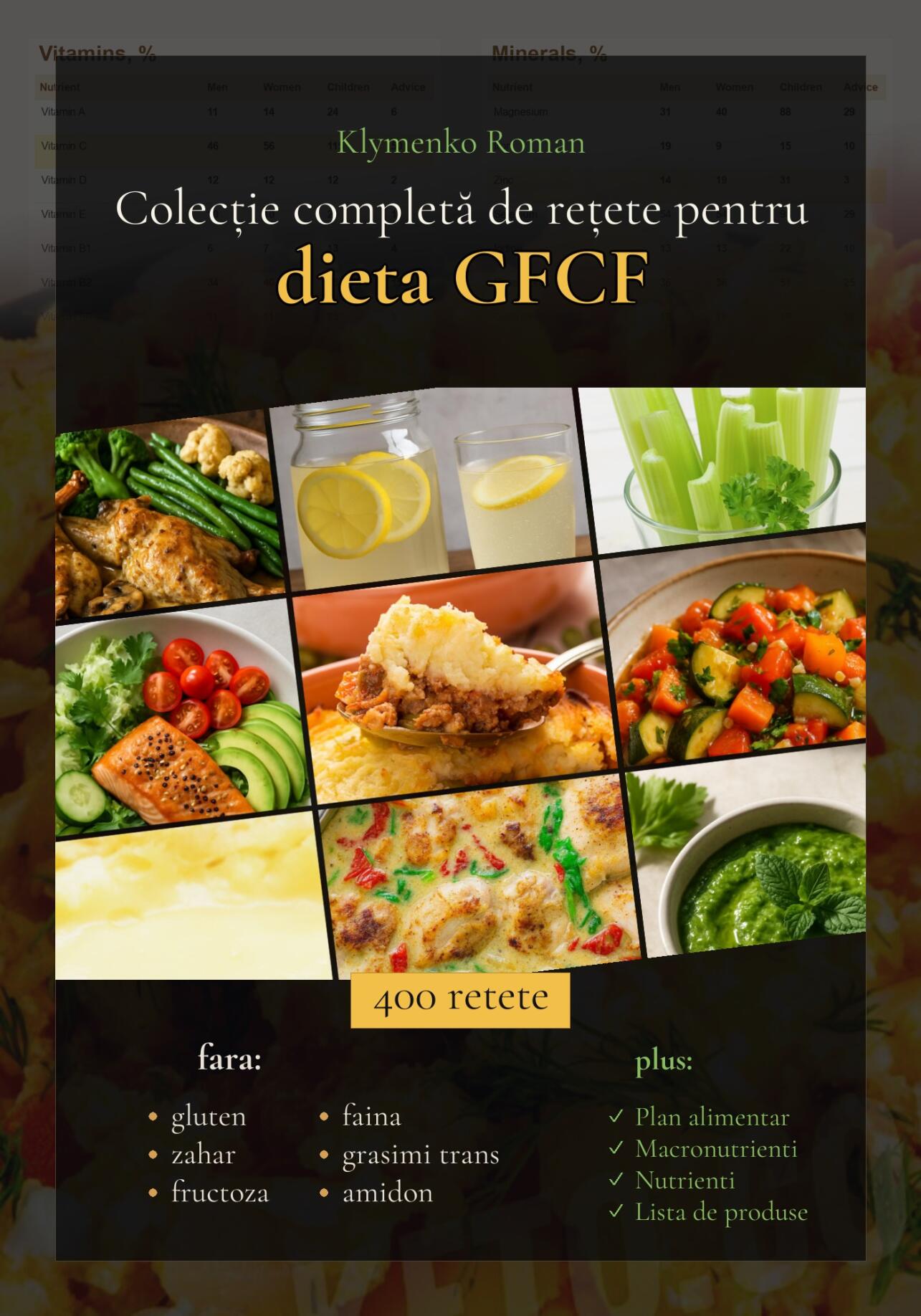 Colecție completă de rețete pentru dieta GFCF Colecție completă de rețete pentru dieta GFCF