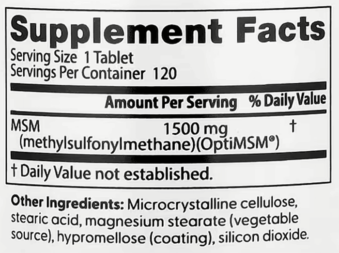 Doctor’s-Best,-MSM-with-OptiMSM®,-1,500-mg,-120-Tablets