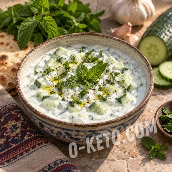 Рецепты на кето: Мацун-соус с огурцом и мятой Рецепты на кето: Мацун-соус с огурцом и мятой