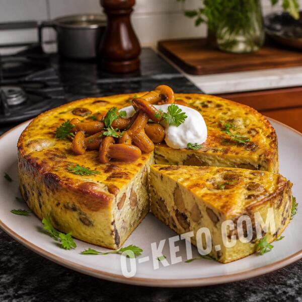 Keto recipes: Steamed Honey Mushroom Pudding with Sour Cream