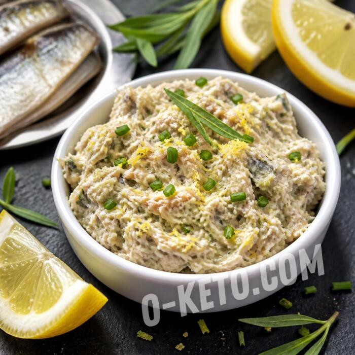Rillete de sardine cu verdețuri și lămâie Rillete de sardine cu verdețuri și lămâie