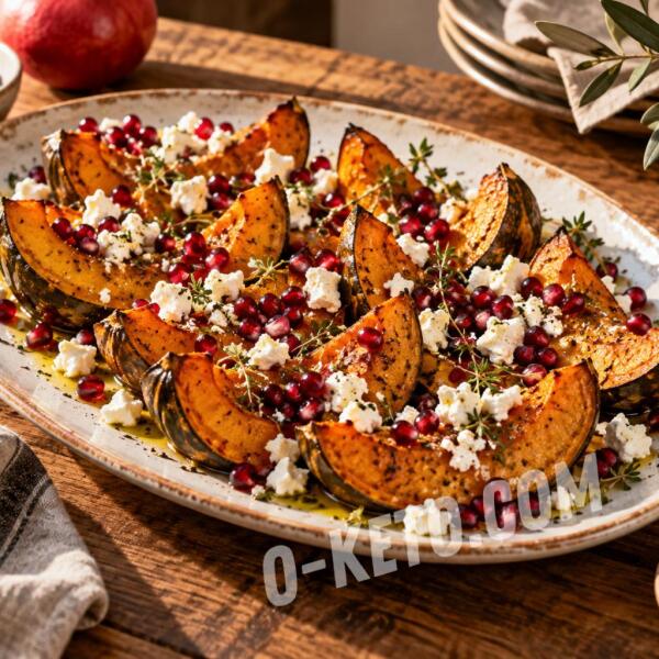 Keto recipes: Roasted Pumpkin with Feta and Pomegranate Keto recipes: Roasted Pumpkin with Feta and Pomegranate