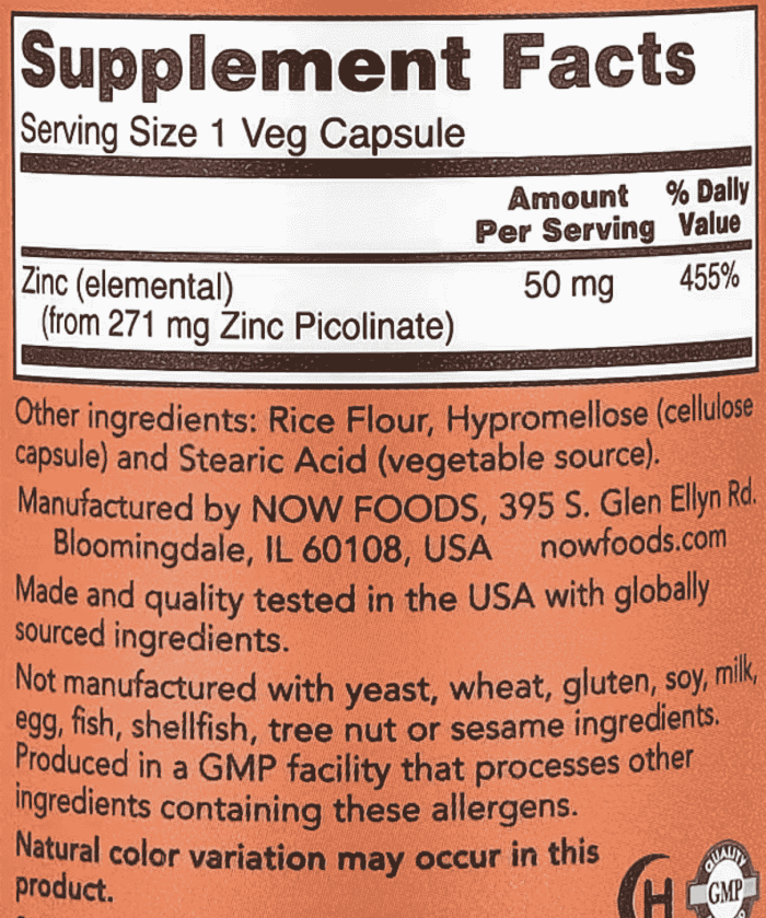 NOW-Foods,-Zinc-Picolinate,-50-mg,-120-Veg-Capsules