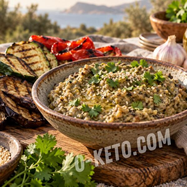 Keto recipes: Eggplant and Zucchini Caviar with Tahini