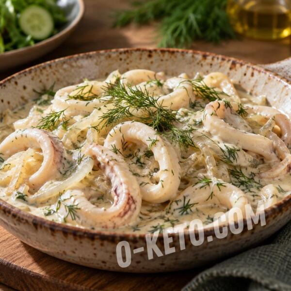 Rețete keto: Calamari în sos de smântână