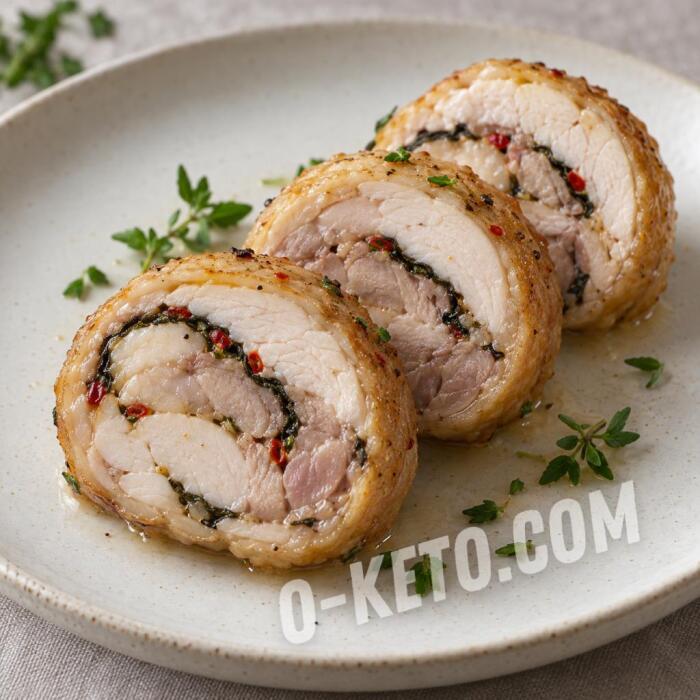 Куриный рулет с нори и кочукару су-вид