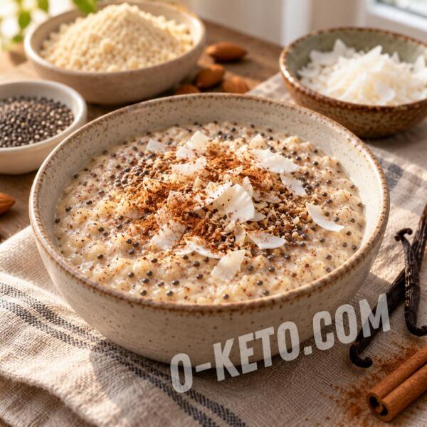 Rețete keto: Terci keto cu făină de migdale, in și chia