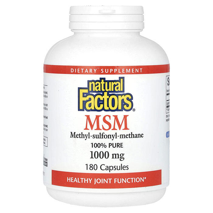 Natural-Factors,-MSM,-Methyl-Sulfonyl-Methane,-1,000-mg,-180-Capsules