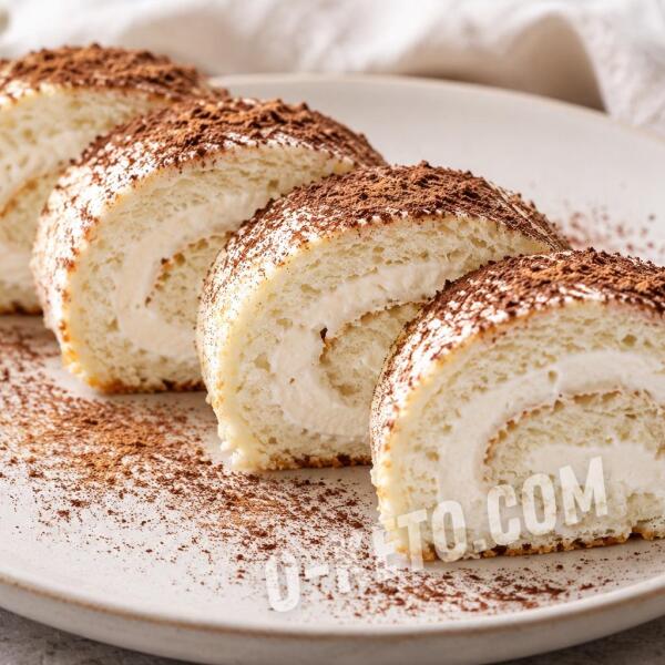 Keto recipes: Egg White Roll with Sour Cream Filling