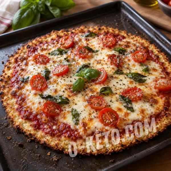 Keto recipes: Keto pizza with an almond and coconut crust Keto recipes: Keto pizza with an almond and coconut crust