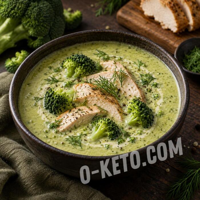 Суп-пюре из брокколи с курицей