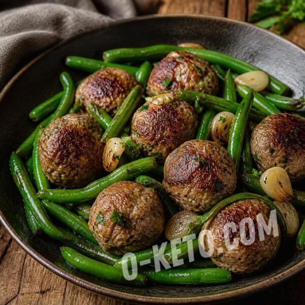 Keto recipes: Meatballs with Green Beans Keto recipes: Meatballs with Green Beans