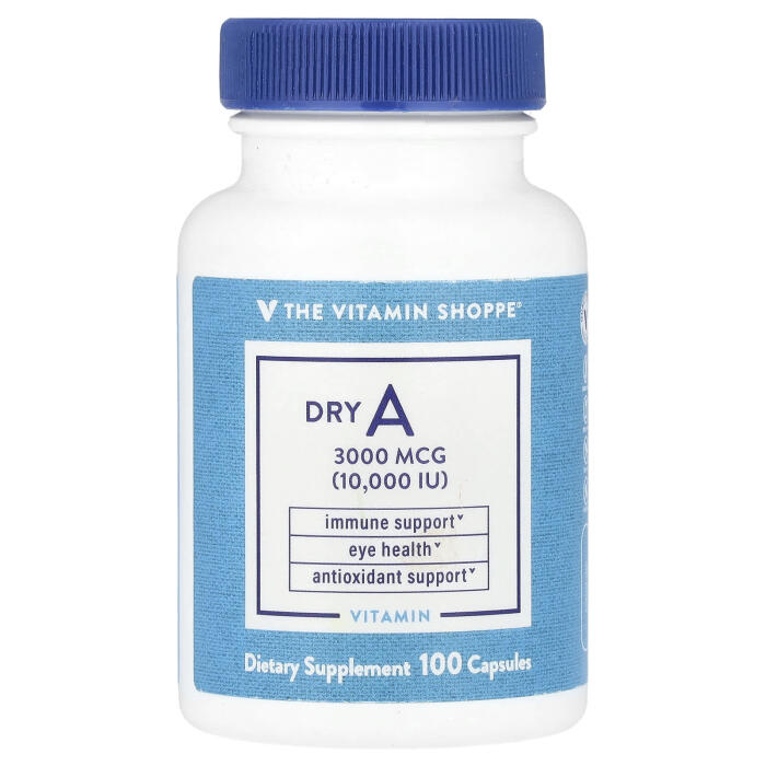 The Vitamin Shoppe, Dry A, 3,000 mcg (10,000 IU), 100 Capsules The Vitamin Shoppe, Dry A, 3,000 mcg (10,000 IU), 100 Capsules