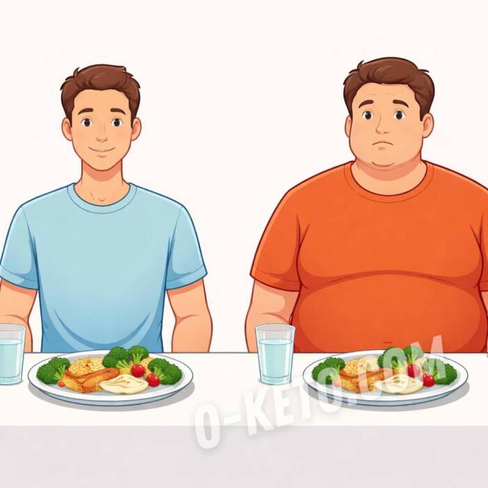 Why do some people gain weight on the same amount of food while others do not?