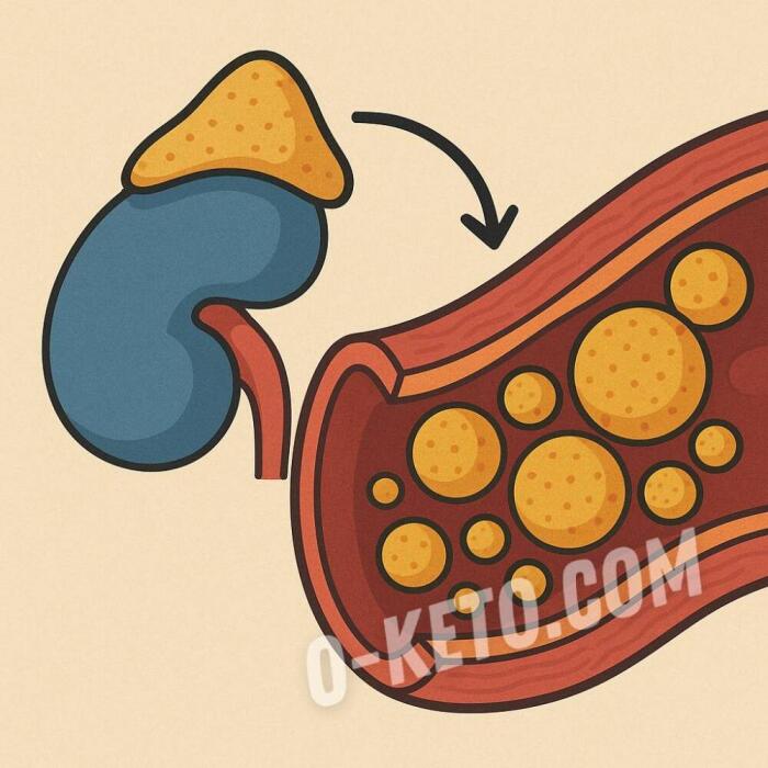 Why does high cortisol lead to an increase in VLDL?